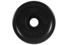 Диск олимпийский d51мм евро-классик MB Barbell MB-PltBE-5 5 кг черный